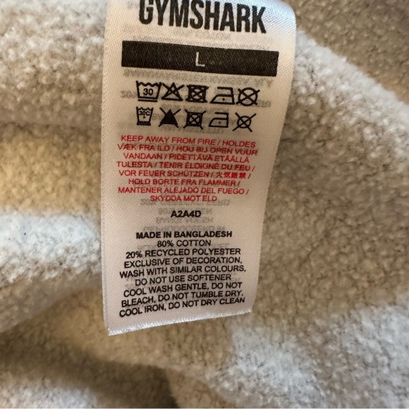 GYMSHARK Men's Gray Sweatshirt Size Large (T) - Picture 7 of 11